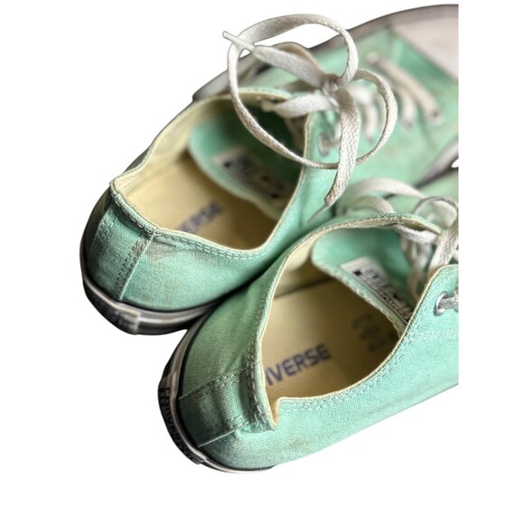 Converse All Star Low Top Sneakers Mint Green Mens 9 Womens 11 Canvas Casual Sho - Picture 6 of 7